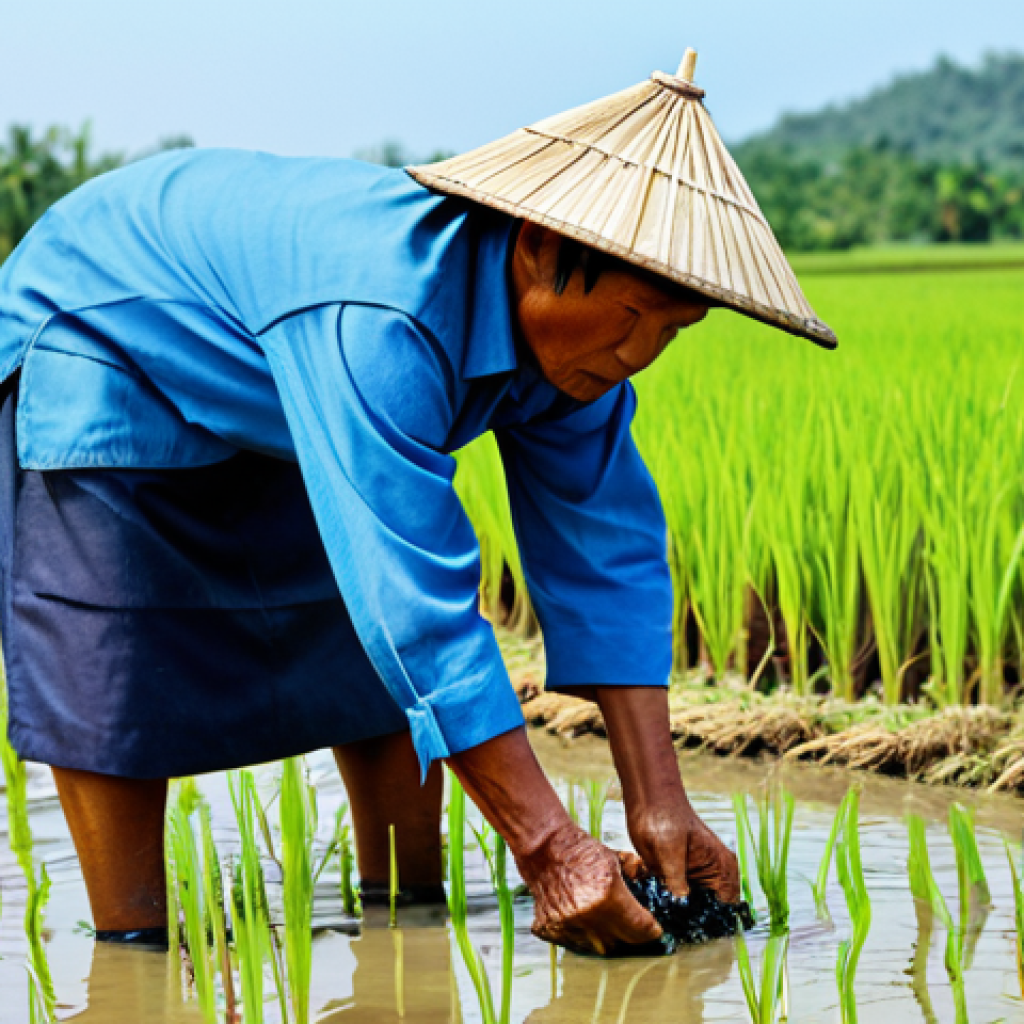 Resourceful Thai Farmer**

"A Thai farmer in traditional, fully clothed farming attire, efficiently using a drip irrigation system in a rice paddy during a drought, modest clothing, safe for work, professional photography, perfect anatomy, correct proportions, appropriate content, family-friendly, high quality, natural pose, well-formed hands, proper finger count."

**