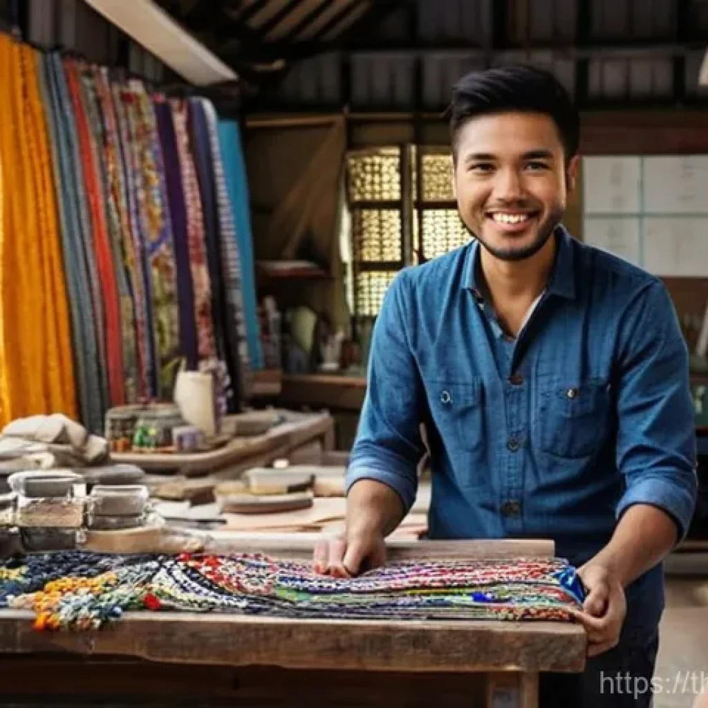 제약 기반 창의성을 위한 실용 지침 - **Resourceful Artisan in a Humble Studio:** A young Thai artisan in their sun-drenched, cozy Bangkok...