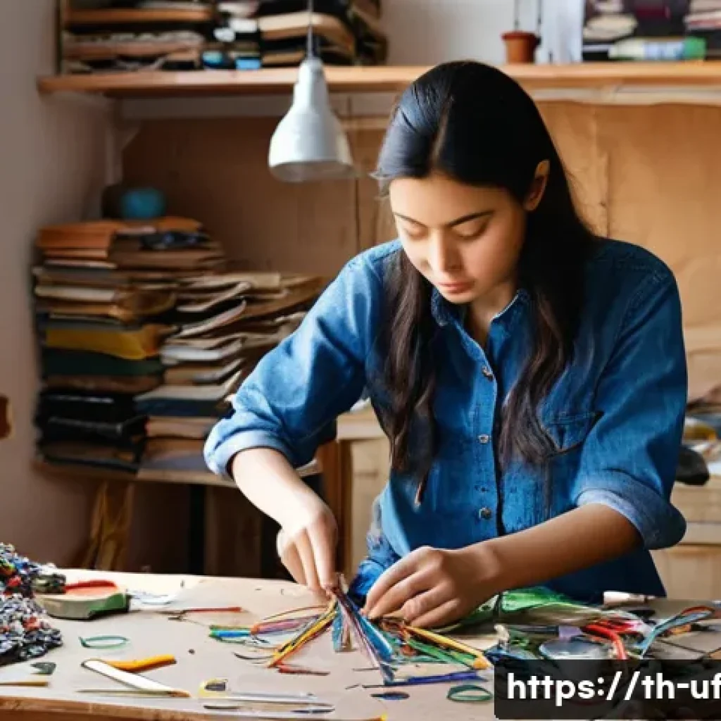 제약 기반 창의성의 심리학 - **Prompt 1: Resourceful Artist in a Cozy Studio**
    "A young female artist, in her early twenties,...