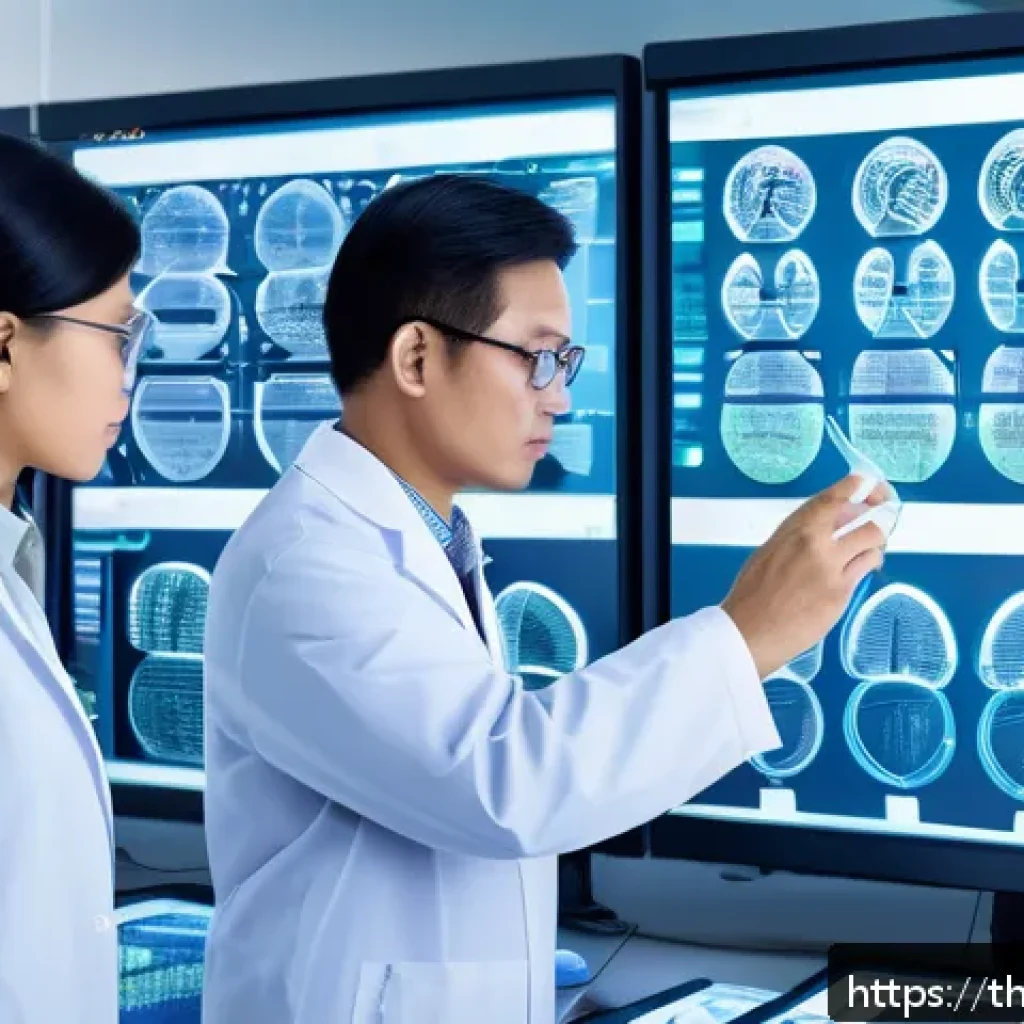제약 기반 창의성의 국제적 사례 - A futuristic Thai medical laboratory scene showcasing personalized medicine development: a diverse g...